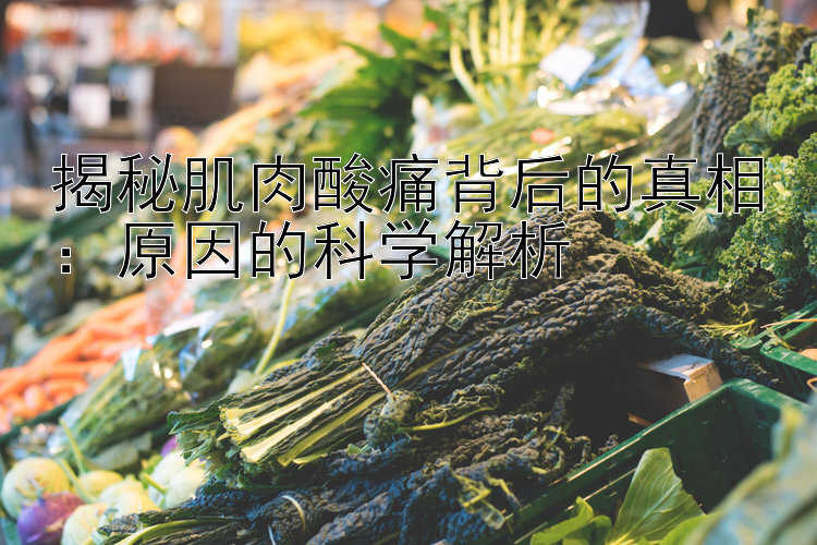 揭秘肌肉酸痛背后的真相：原因的科学解析